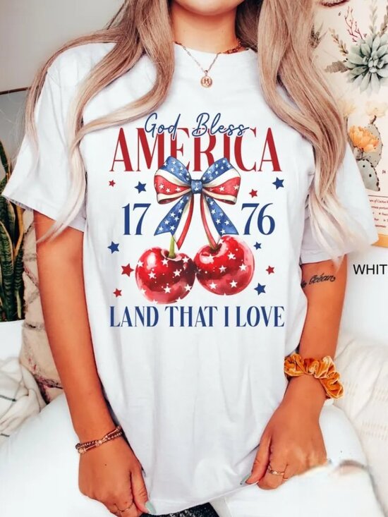 Tops - Graphic 4th Of July Tshirt, America 1776 Shirt Gift